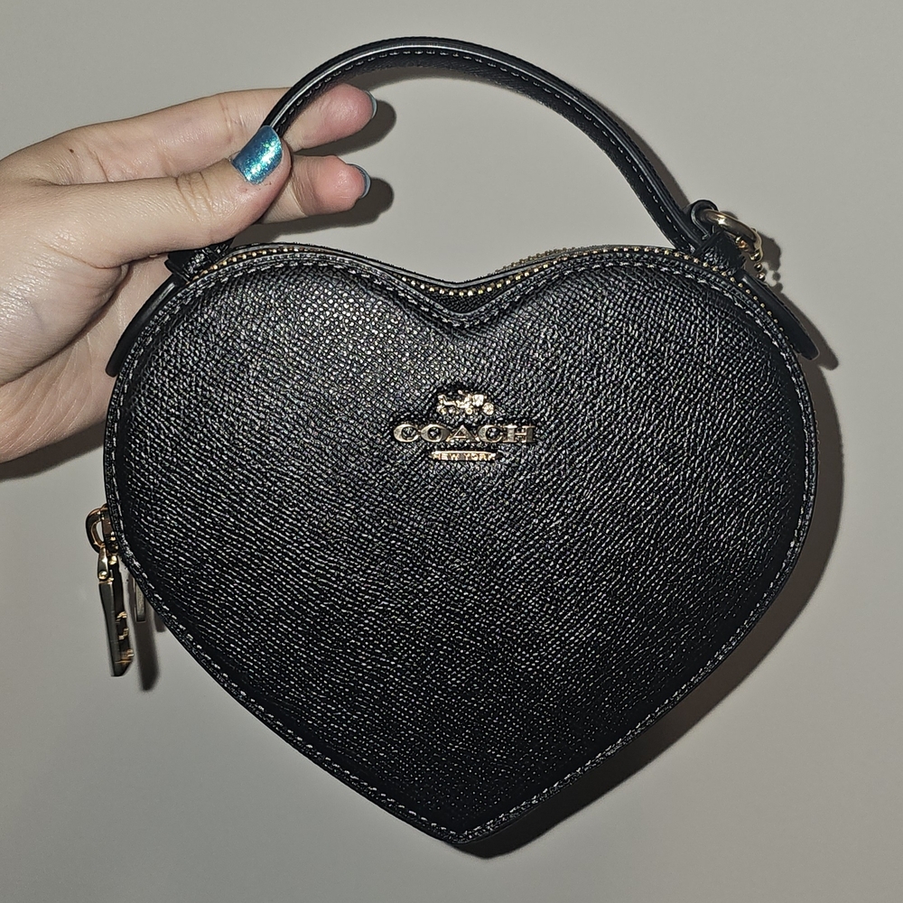 Coach Black Heart-Shaped Women's Bag